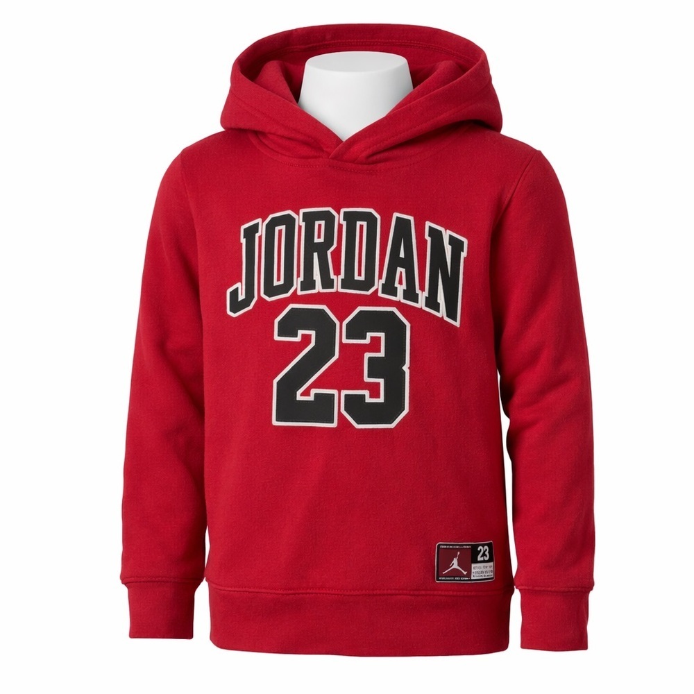 Size M Jordan Boys Red 23 Hoodie Fleece Pullover Youth Jumpman Logo Basketball‎